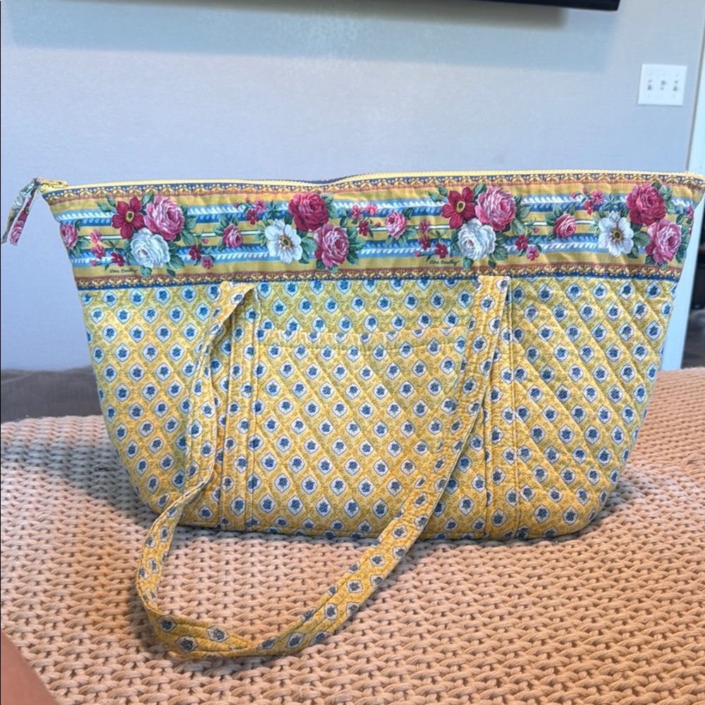 Floral Yellow Tote Bag